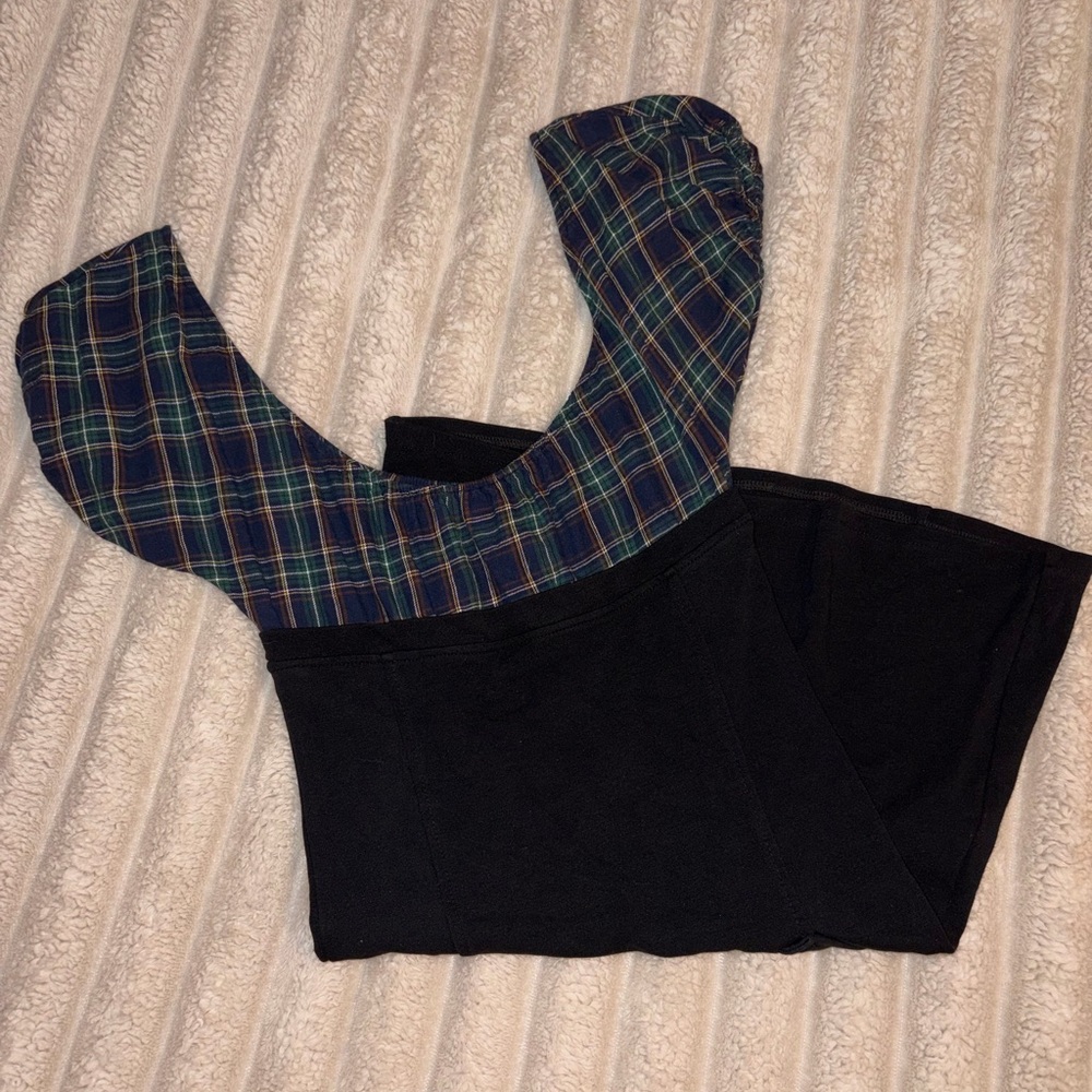 Plaid and Black Dress - Picture 2 of 4